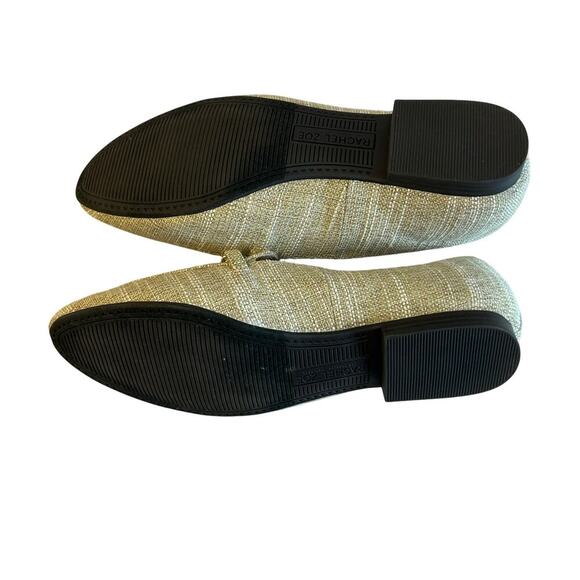 Rachel Zoe Women’s Size 9 M Shoes Gold Cream Knit Axe Flats Loafers Old Money - Picture 5 of 14